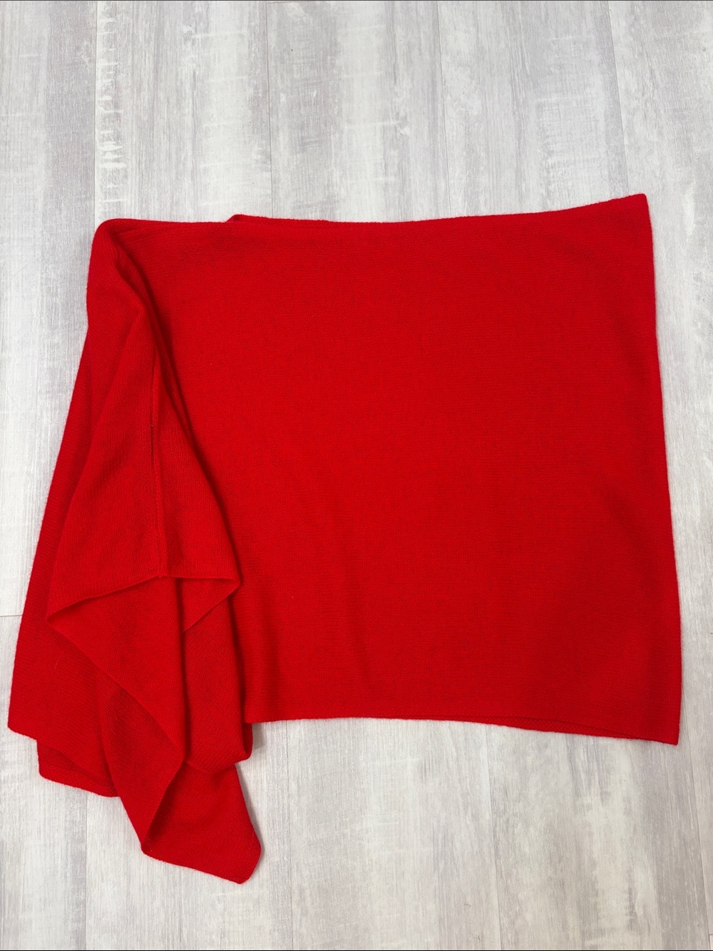 Tina Stephens Women's 100% Cashmere Red Ruana